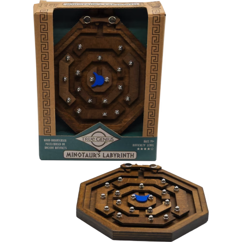 Houten breinbreker Minotaur’s Labyrinth van Project Genius